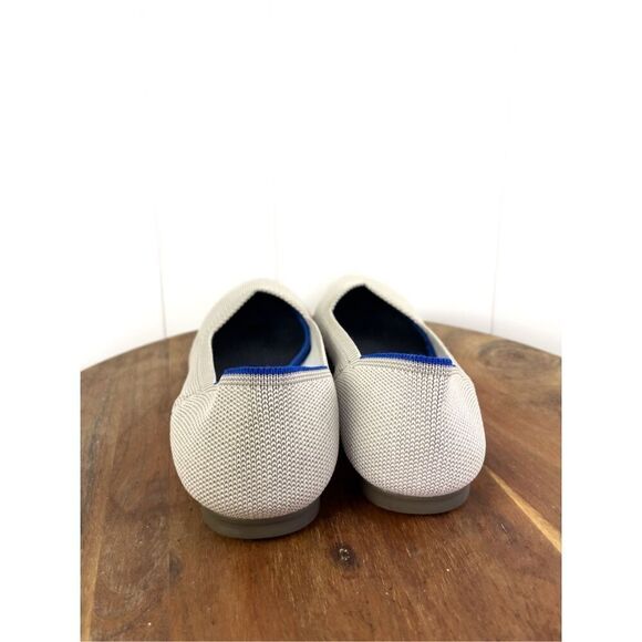 Rothy’s The Flat Birdseye Flax Grey Women's 6.5 Ballet Flats Retired Round Toe - Picture 4 of 8
